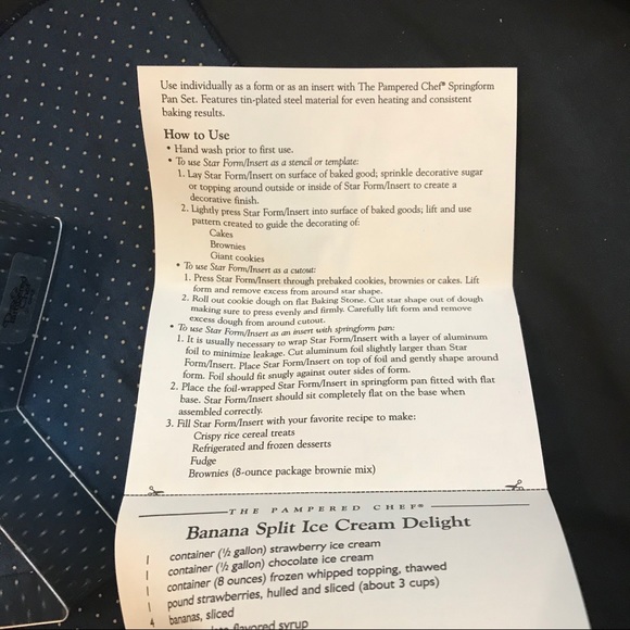 Pampered Chef Set of 4 Star Form/Insert/Mold New - Picture 6 of 6